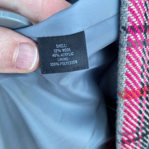 Multicolor Military Button Style Tweed Crop Blazer - Picture 5 of 8